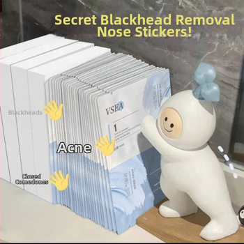 VSEA Giliųjų jūrų mineralaialiais nosies pleistrų rinkinys – T zonos priežiūra, pašalina inkštirus, sutraukia poras, drėkina odą, penki pleistrai