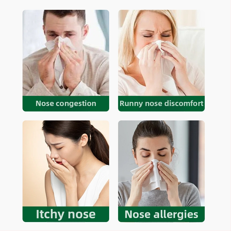 Thai Longan Rhinitis Patch – Deguna atvieglojums čiaudēšanai, iesnām un deguna nosprostojumam; universāla āda, OEM zīmols