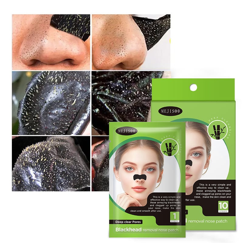 Mejisoo Patch nazal pentru eliminarea punctelor negre – exfolierea și netezirea pielii; potrivit pentru ten normal, uscat și gras; îngrijire zonă T; 10 plasturi