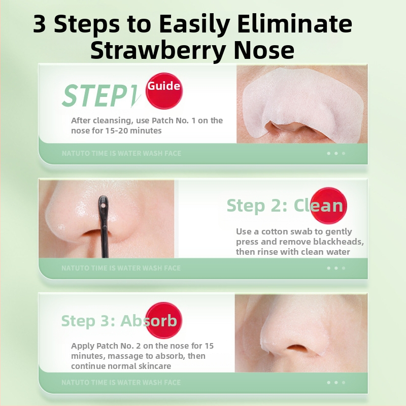 Bi Su Tang Mască nazală pentru eliminarea punctelor negre, două părți, hidratantă, micșorează porii, 2 ml / 3 ml