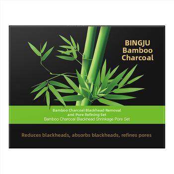 Îngrijire pentru zona T, set din trei piese cu cărbune de bambus și crizantemă de gheață pentru îndepărtarea punctelor negre, strângerea porilor și hidratare