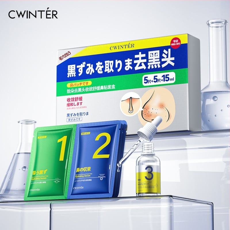 Zhiduo set plasturi nazali pentru eliminarea punctelor negre și curățarea porilor, îngrijire T-zonă — conținut net: 4g×5 bucăți + 4g×5 bucăți + 15ml; termen de valabilitate: 3 ani; marcă: Zhiduo