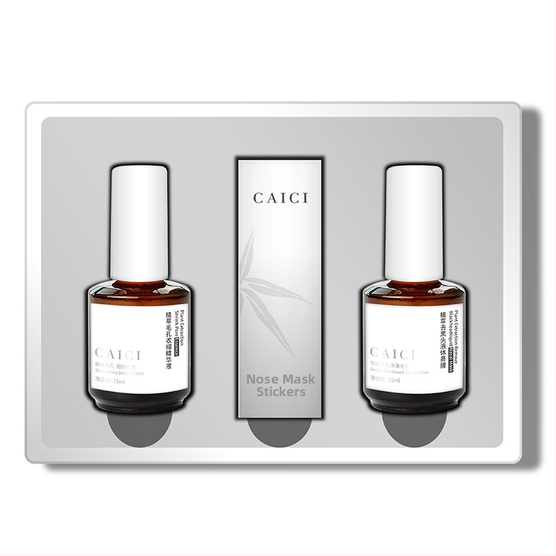 Patch de nas cu extract de plante pentru purificare a punctelor negre — set de trei piese pentru nas, îngrijire a zonei T, 15 ml, potrivit pentru toate tipurile de piele