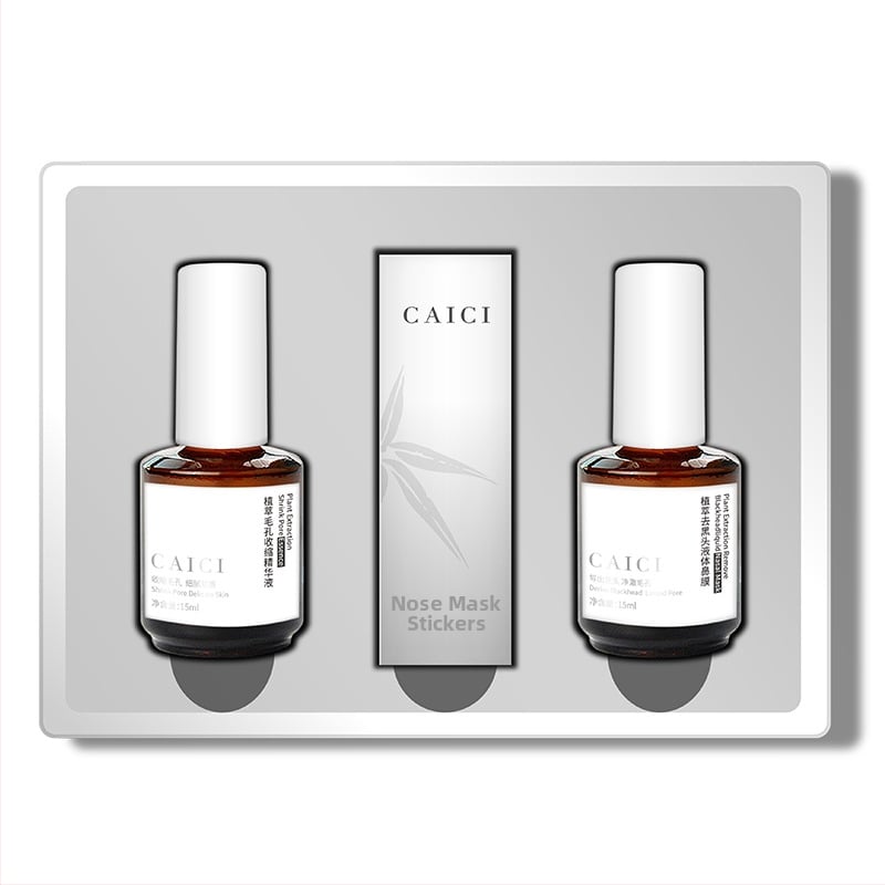 Patch de nas cu extract de plante pentru purificare a punctelor negre — set de trei piese pentru nas, îngrijire a zonei T, 15 ml, potrivit pentru toate tipurile de piele
