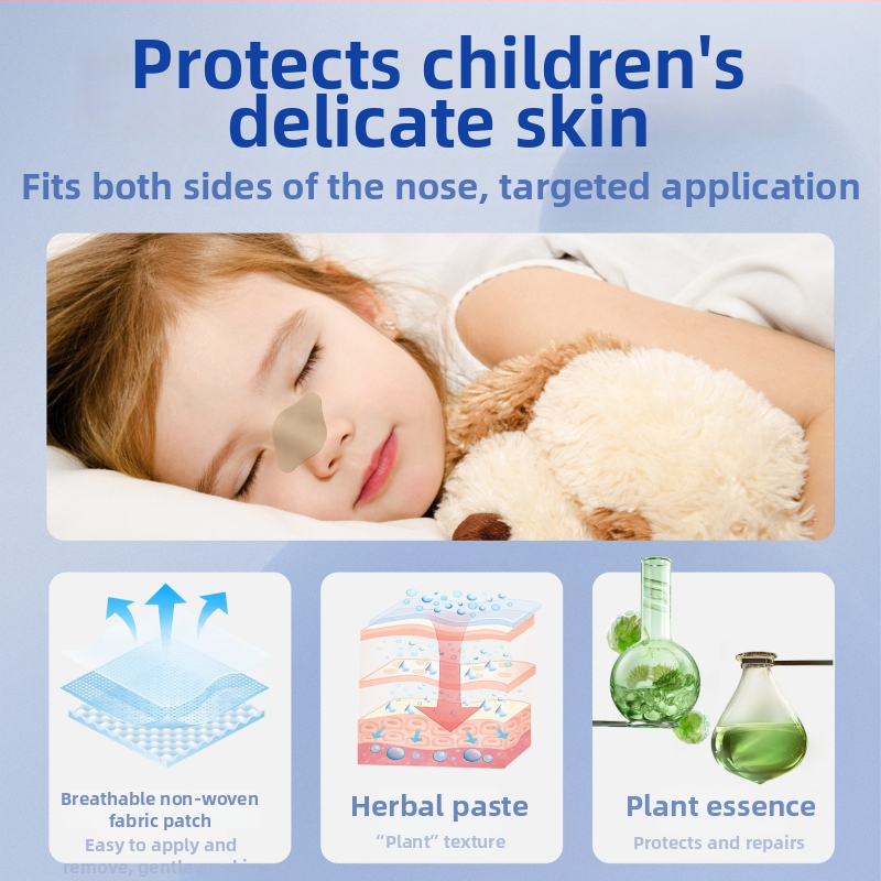 Vaikams skirtas augalinis nosies pleistras – nosies palengvėjimas, universali oda, įprastos specifikacijos