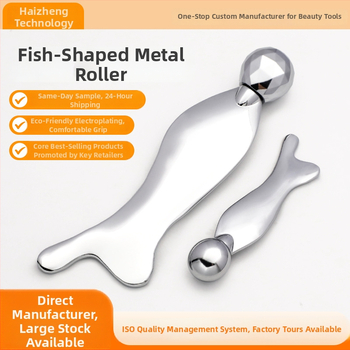 Metallist merine näomassaažiplokk 3D-rulliga näo tõstmiseks ja pingestamiseks; rull-tüüpi massaažitööriist; tsink-sulam