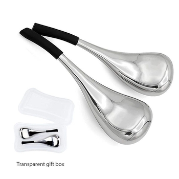 Roostevabast terasest Ice Wave Ball lusikas ilu massaažiks, käsitsi kujuline, külmkompress massaaž, 80–98 g, sobib koju ja ilusalongidele