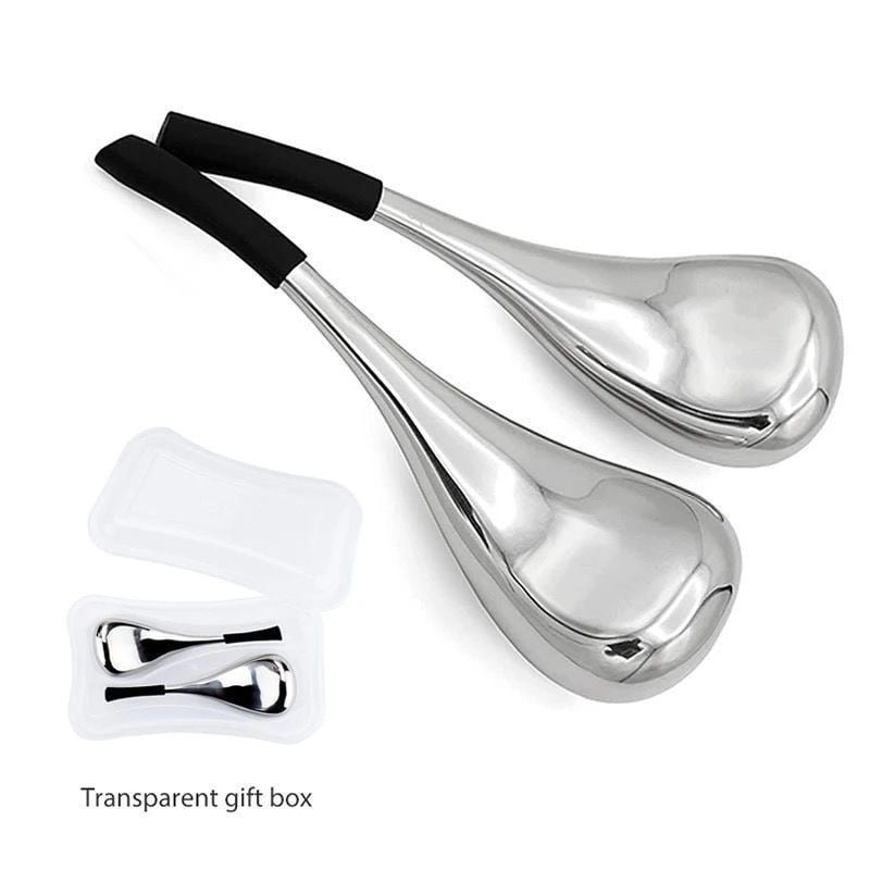 Roostevabast terasest Ice Wave Ball lusikas ilu massaažiks, käsitsi kujuline, külmkompress massaaž, 80–98 g, sobib koju ja ilusalongidele