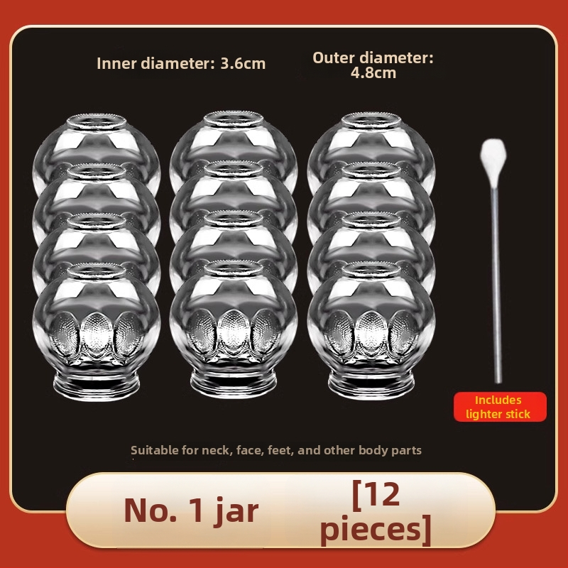 Stikla cupping komplekts Morning Industry mājas lietošanai – tradicionālā ķīniešu medicīna ierīce