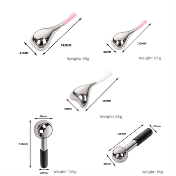 Roostevabast terasest Ice Wave Ball ja Ice Spoon - Ilu- ja massaažitööriist, Elektrivaba, Silma massaaž, 304