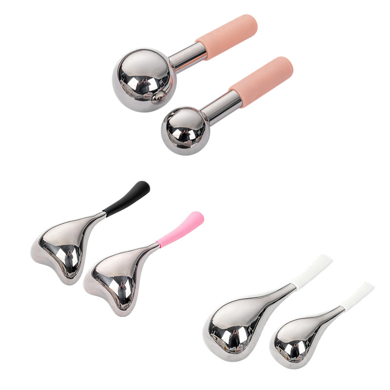 Roostevabast terasest Ice Wave Ball ja Ice Spoon - Ilu- ja massaažitööriist, Elektrivaba, Silma massaaž, 304