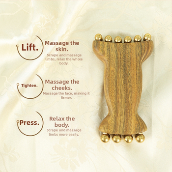 Sejas masāžas rīks ar 14 pērļu, fascijas pacēlums, ciets koks, 100 g, kastē 200 gab.