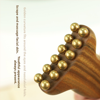 Sejas masāžas rīks ar 14 pērļu, fascijas pacēlums, ciets koks, 100 g, kastē 200 gab.