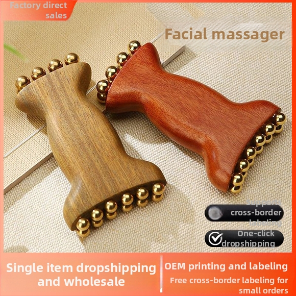 Sejas masāžas rīks ar 14 pērļu, fascijas pacēlums, ciets koks, 100 g, kastē 200 gab.