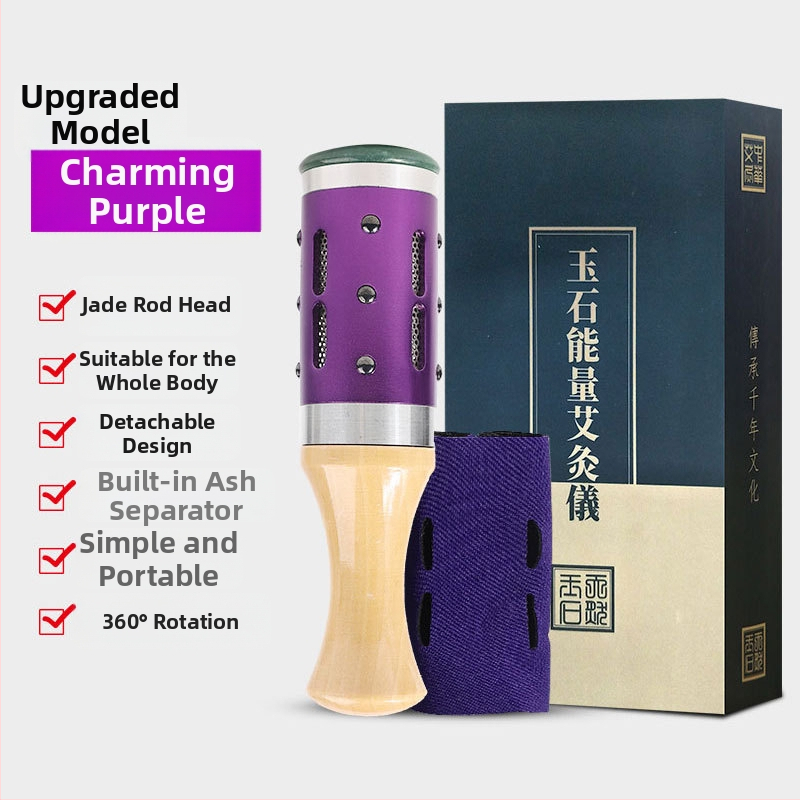 Sejas moksibušanas ierīce ar aventurīna akmeni, pārnēsājama, 4–6 caurumi, kastīte iekļauta, zīmols Arching ancient ai