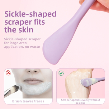 LADES Silikónová misa na tvár s kefou a lyžičkou – Nástroj na masáž pri maskách, 50 g