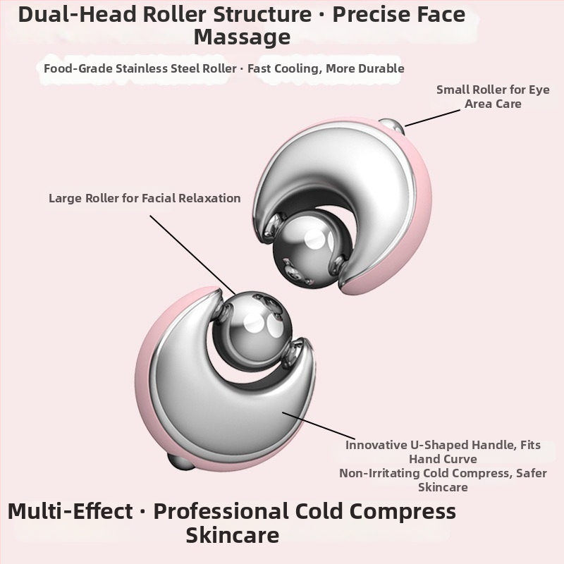 Nerūsējošā tērauda rulēšanas masieris vēsajam kompresijai ādas kopšanai, 1 ātrums, mājas lietošanai
