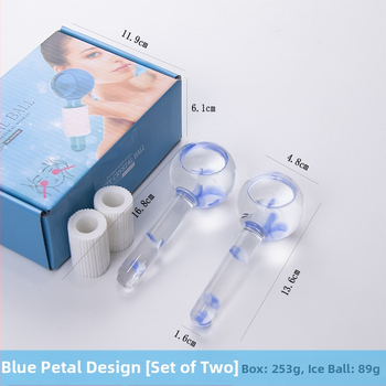 Jäämassaažipall lehtedega — käsimassaaž, mitte elektriline, negatiivsete ioonide funktsioon, üldiseks kasutamiseks