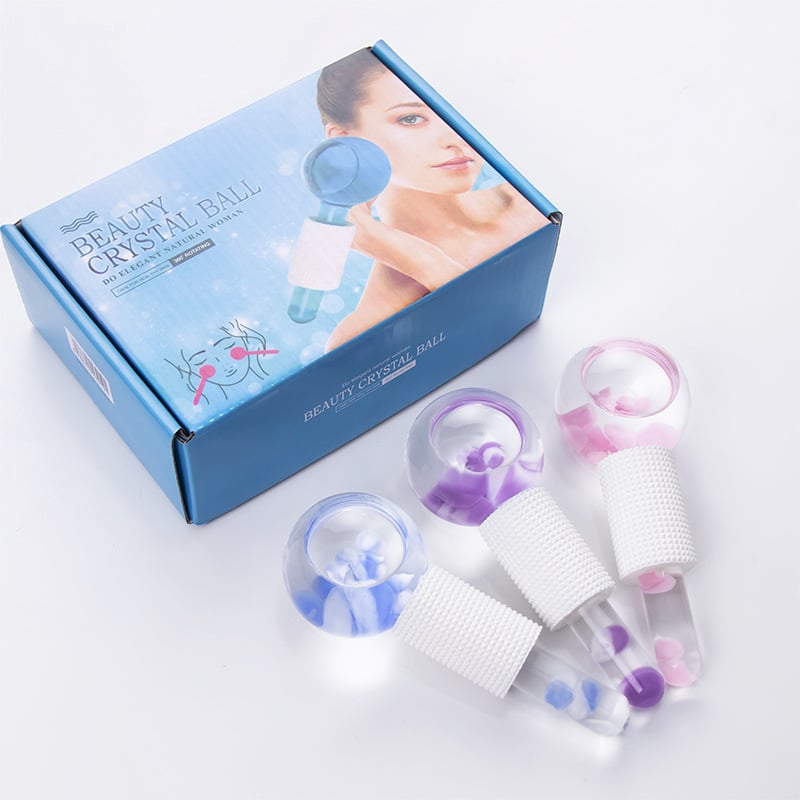 Jäämassaažipall lehtedega — käsimassaaž, mitte elektriline, negatiivsete ioonide funktsioon, üldiseks kasutamiseks