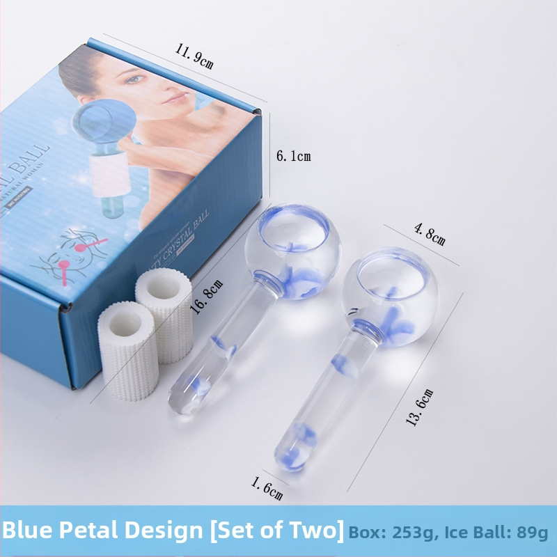 Ledus masāžas bumba ar ziedlapiņām — rokas masāžas bumba ar negatīvu jonu funkciju, bez elektrības, vispārīgai lietošanai