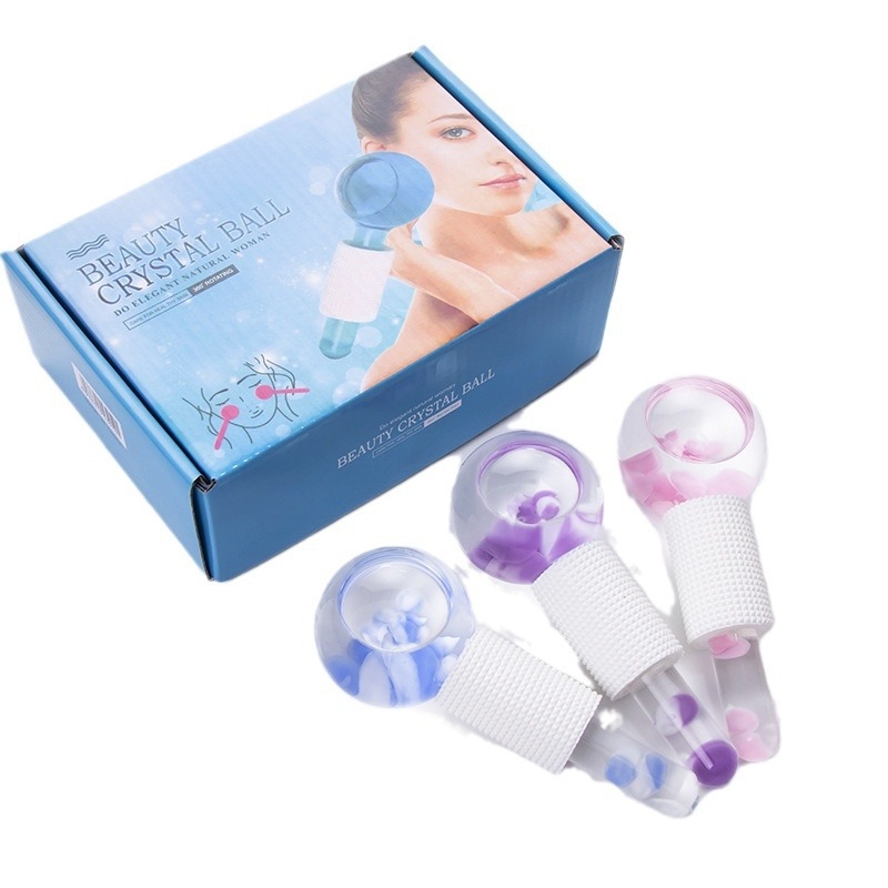 Jäämassaažipall lehtedega — käsimassaaž, mitte elektriline, negatiivsete ioonide funktsioon, üldiseks kasutamiseks