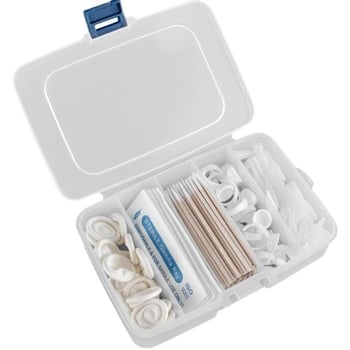 Kutija za pohranu tetovačkih igala s bojom prstena, zaštitnik za prst i maglovita igla i vata – 1 paket, Yin Color