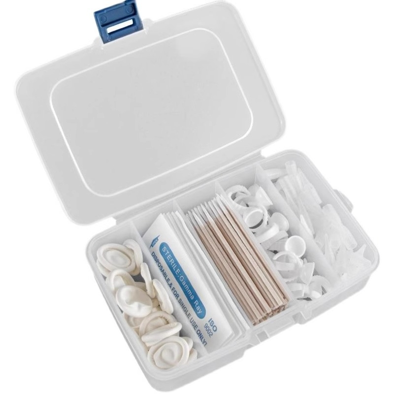 Kutija za pohranu tetovačkih igala s bojom prstena, zaštitnik za prst i maglovita igla i vata – 1 paket, Yin Color