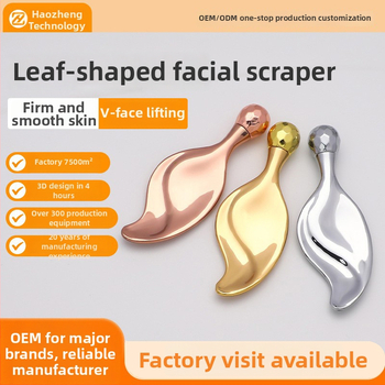 Lapai formos viengubo kamuoliuko grožio masažo įrankis su metalo voleliu, cinko lydinys, rankinis naudojimas