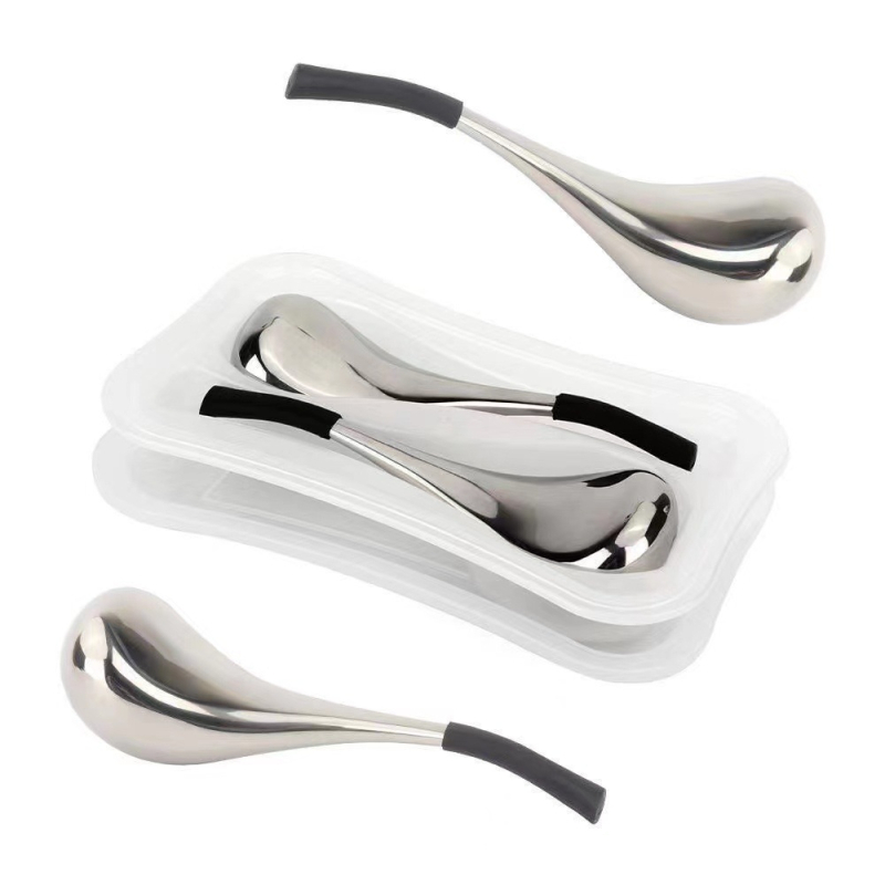 Grožio lazdelė iš nerūdijančio plieno su ledo bangų kamuoliuku veido masažui karštoms ir šaltoms kompresijoms (grynasis turinys: 70; kilmė: Jieyang)