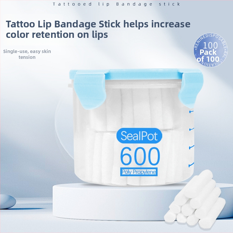 Vienkartinis lūpų tempimo įrankis polupermanentinėms lūpų tatuiruočių procedūroms, lūpų balinimas ir kontūro piešimas (100 vnt.)