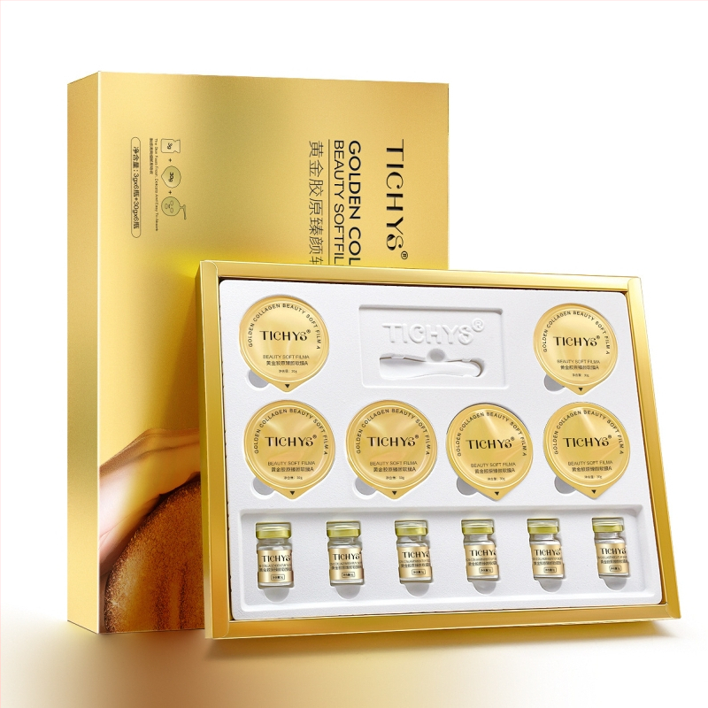 Златна колагенова маска с глинена текстура за хидратация, стягане и изсветляване на тена, 180 ml, за всеки тип кожа