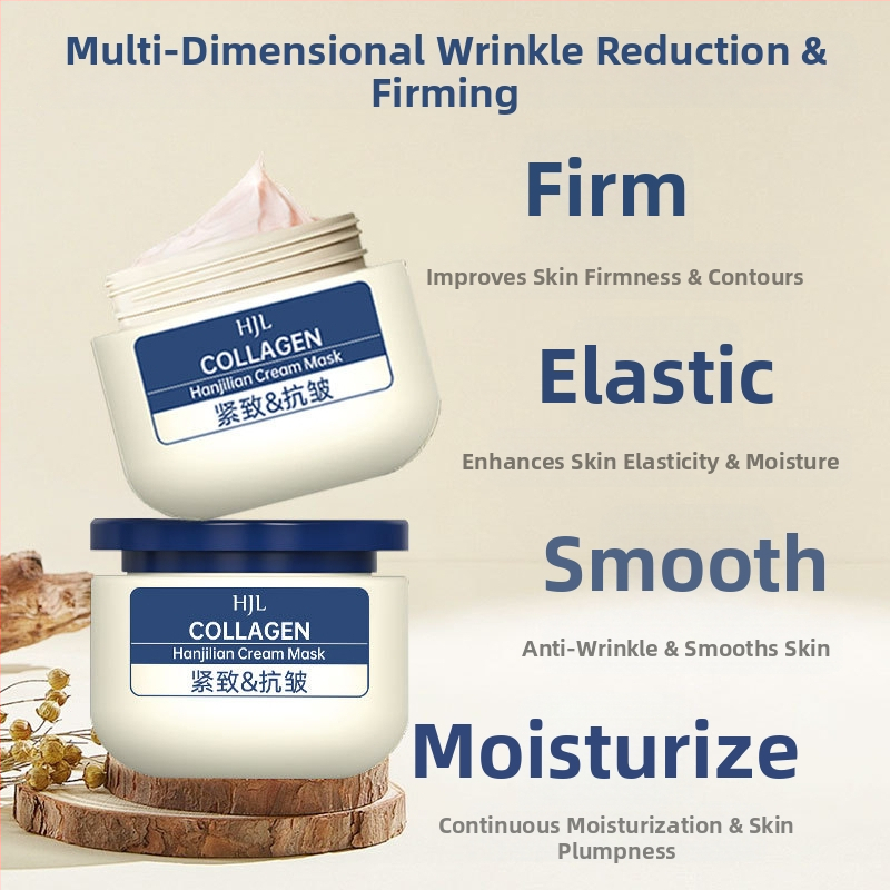 Kolagénový antiwrinkle krém a gélová maska – hydratačná, rozjasňujúca a spevňujúca pre všetky typy pleti; trvanlivosť 60 mesiacov.