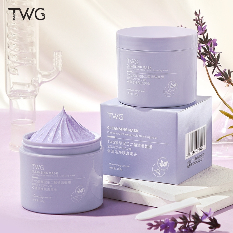 TWG Lithospermum iszapmaszk azelainsavval – szilárd maszk, 120 ml, hámlasztó, hidratáló és mélytisztító, pattanások elleni