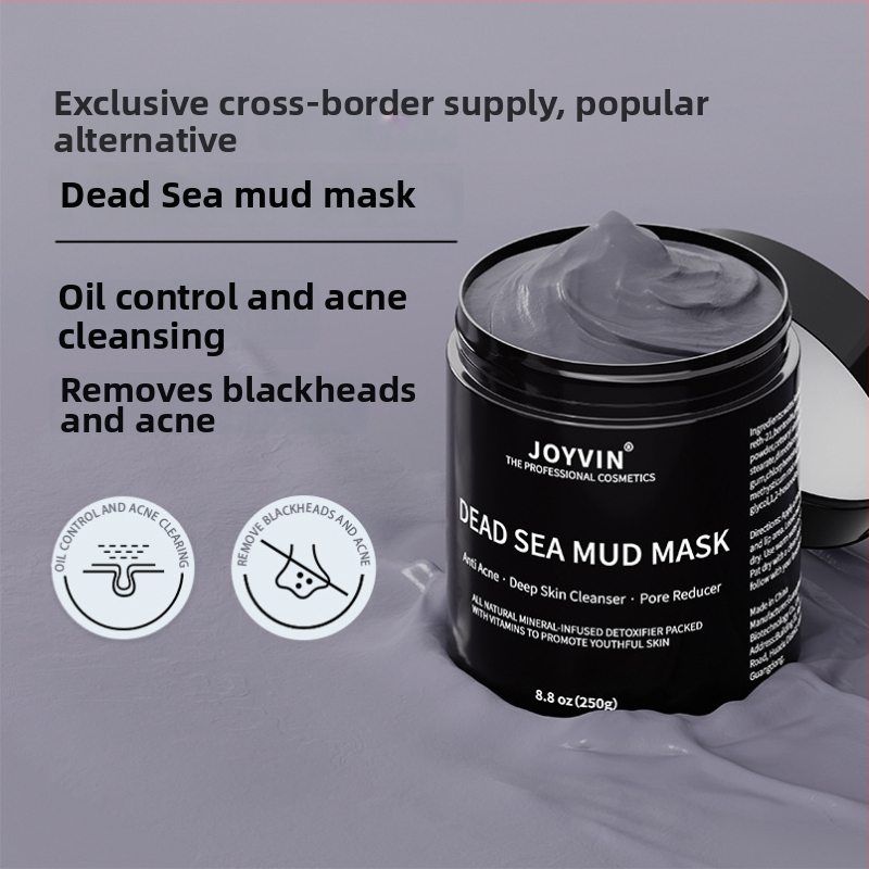 JOYVIN Holt-tengeri iszapos arcpakolás, 250 g – zsíros bőr kontroll, mitesszerek eltávolítása, pórusok összehúzása, mély tisztítás