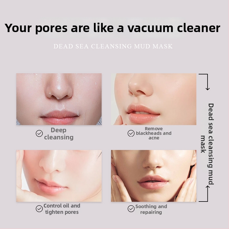 JOYVIN Holt-tengeri iszapos arcpakolás, 250 g – zsíros bőr kontroll, mitesszerek eltávolítása, pórusok összehúzása, mély tisztítás