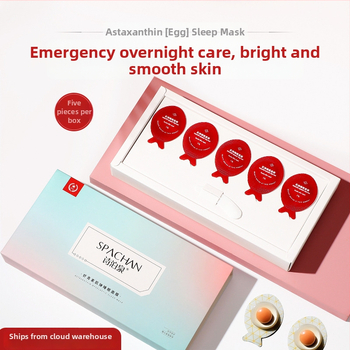 Éjszakai arckrém-maszk asztaxantin és tojássárgája kivonattal, krém-gél textúra, hidratál és világosítja a bőrtónust, 15 ml