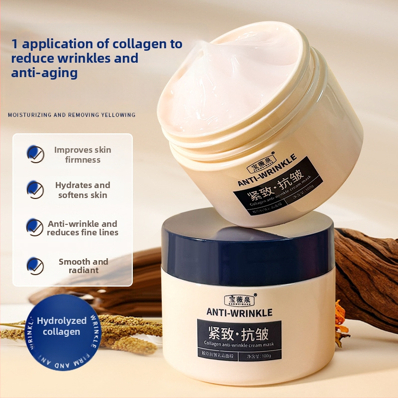 Kolagénes antiwrinkle krémmaszk hidratálásra, feszesítésre és fényesítésre, 100 ml, krém-gél maszk