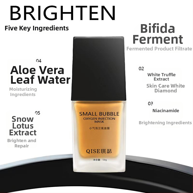 Maska s kyslíkom – krém-gél textúra, malé bublinky kyslíka, regulácia mastnoty, 3-ročná trvanlivosť