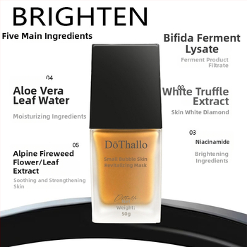 Dōthallo mullmask noorendav näomask, niisutab, heledab naha tooni, kreem-gel mask, 50 ml, sobib kõigile nahatüüpidele