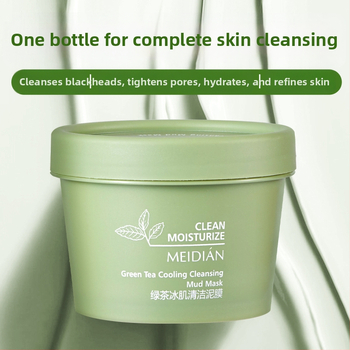 Žaliosios arbatos molio kaukė giliam valymui, riebalų kontrolei, porų susiaurinimui, drėkinimui ir juodųjų dėmių šalinimui (120 ml)