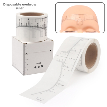 Vienkartinė antakių tatuiravimo liniuotė su skale, 50 vnt., pradedančiųjų įrankis, 60 g