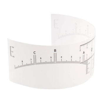 Vienkartinė antakių tatuiravimo liniuotė su skale, 50 vnt., pradedančiųjų įrankis, 60 g