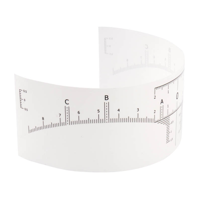 Vienkartinė antakių tatuiravimo liniuotė su skale, 50 vnt., pradedančiųjų įrankis, 60 g