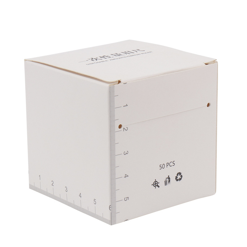 Vienkartinė antakių tatuiravimo liniuotė su skale, 50 vnt., pradedančiųjų įrankis, 60 g