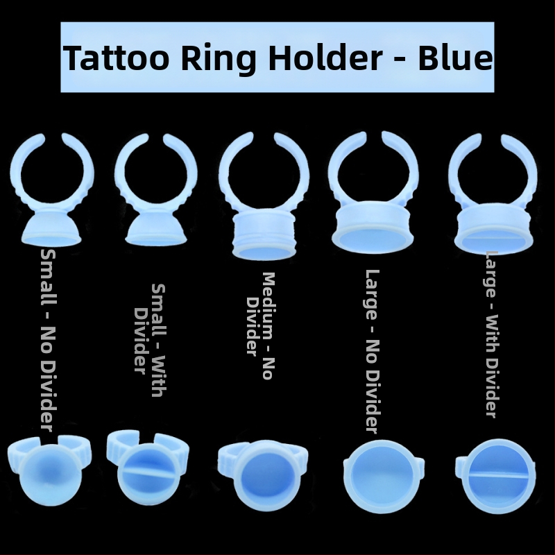 Tatuiruočių pigmentų puodelio žiedas – antakių įrašų ir lūpų tatuiravimui; tatuiruočių įrankiai ir reikmenys; blakstienų klijų padėklas; universalus naudojimas; grynas turinys apie 50–70 g