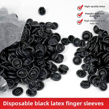 Vienkartiniai pirštų dangteliai manikiūrui (nešliduojantys, antistatininiai, iš gumos)