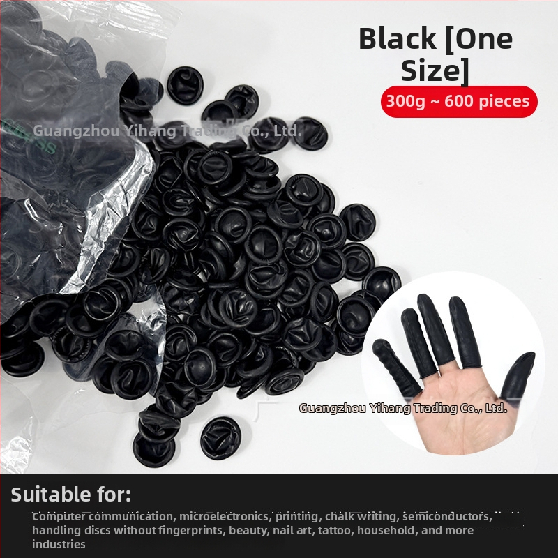 Vienkartiniai pirštų dangteliai manikiūrui (nešliduojantys, antistatininiai, iš gumos)