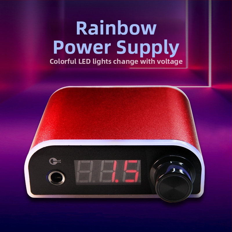 Napájanie na tetovanie – prémiové, model Rainbow tattoo power supply, od značky Yin Color, 1 balenie, pôvod Guangzhou, nie je importované.