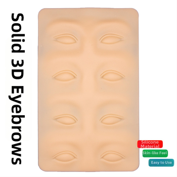 Tatuiruočių praktinė oda, silikoninė 3D antakių ir akių imitacija, pradedantiesiems