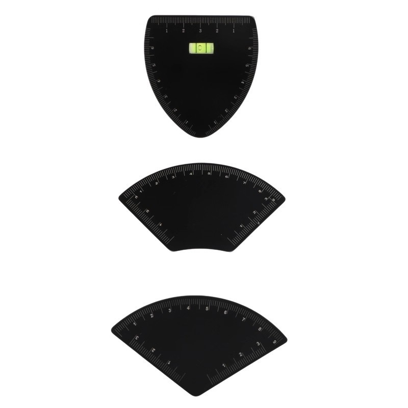 Unealtă de trasare a sprâncenelor cu riglă metalică, poziționare cu trei puncte pentru design precis al sprâncenelor (Origine: Guangzhou)